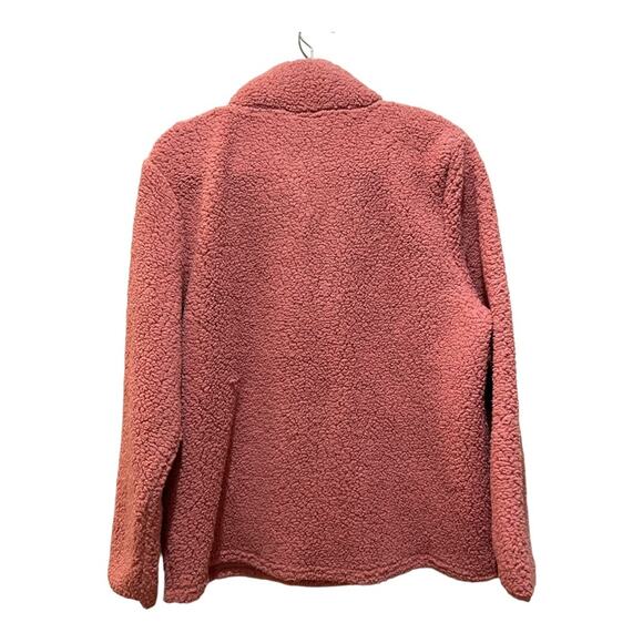 Style & Co Sherpa Half Zip Pullover Sweatshirt Light Mahogany Size Large - Picture 4 of 7